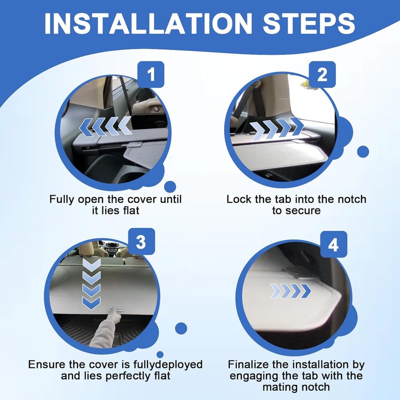 NTLTPYY Cargo Cover for Kia Sorento 2021-2025 l4 2.0L - Waterproof Tear Accessories-Resistant Carbon Fibe Trunk Cover, Car Retractable Cargo Cover, Anti-Peeping Luggage Privacy Shield - Image 4